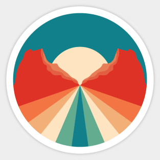 Retro Landscape Sticker